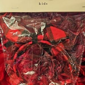Max Studio Kids Plaid Red and Black Kids Headband